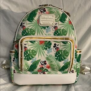 Loungefly Green Tropical Mickey Backpack